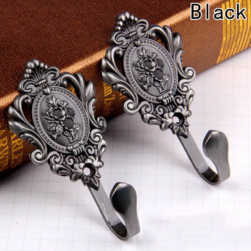 Curtain Hook Curtain Holdback Decorative Wall Hooks for Hanging Window Curtain Accessories Floral Hardware Hooks: BK
