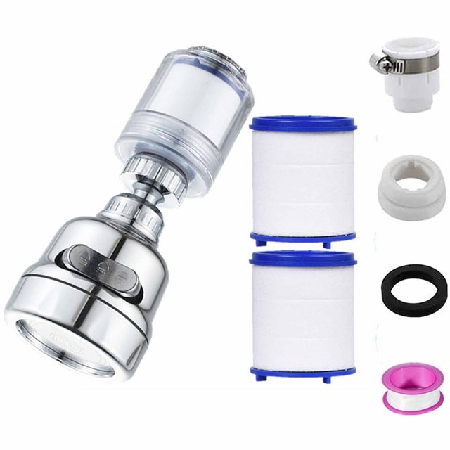 Pressurized Splash-Proof Filter Faucet Universal 360 Degree Swivel 3 Modes Water Saving Rotatable Sprayer Head Kitchen Bathroom: A
