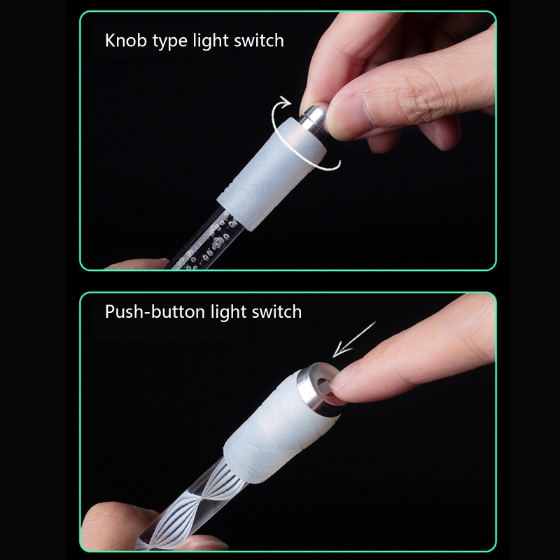 Fargerik spinnende penn finger roterende penn innebygd led-lys antiskli avtagbar studentunderholdningspenn for voksne