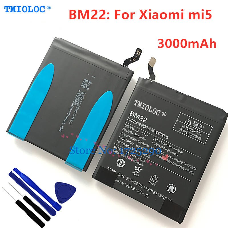 ! Batería original BM22 BN34 BN35 de TMIOLOC para Xiaomi Redmi 5 5A batería + herramientas: for xiaomi mi5