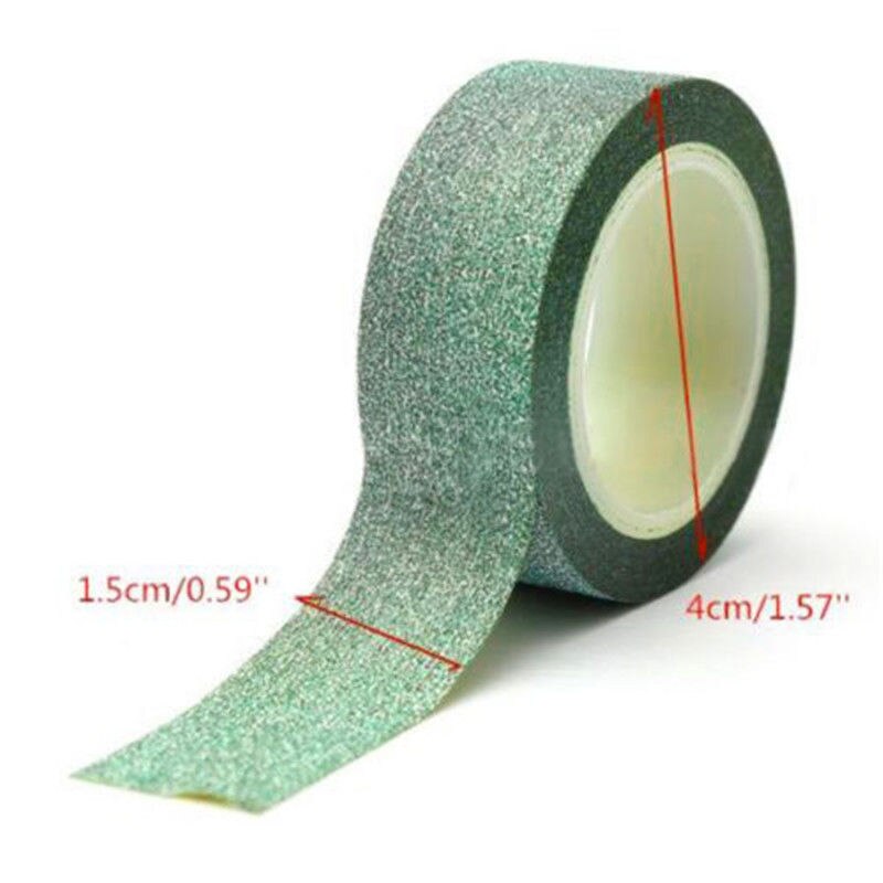 Lim sølv gylden glitter washi teip scrapbooking julefest kawaii søt dekorativt papir håndverk