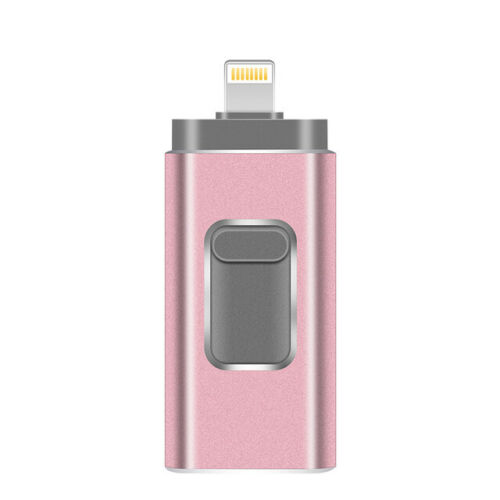 16 GB/32 GB/64 GB/128 GB/256 GB/512 GB OTG USB Flash drive 3 In 1Cle USB 3.0 Pendrive Sleutel Voor iPhone 5/6/7/8/X/ 11 iPod iPad Android PC: 64GB / Rose Gold