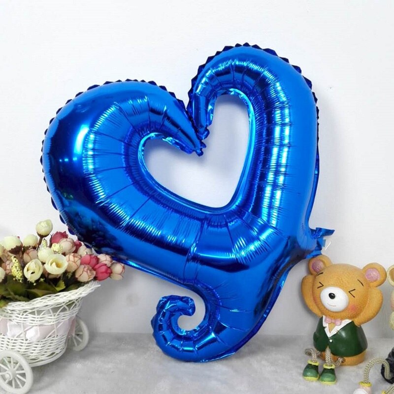 5pcs 18inch Heart Shape Foil Balloons Wedding Happy Birthday Party Year Ballon Event Decoration Celebration Souvenirs Favors