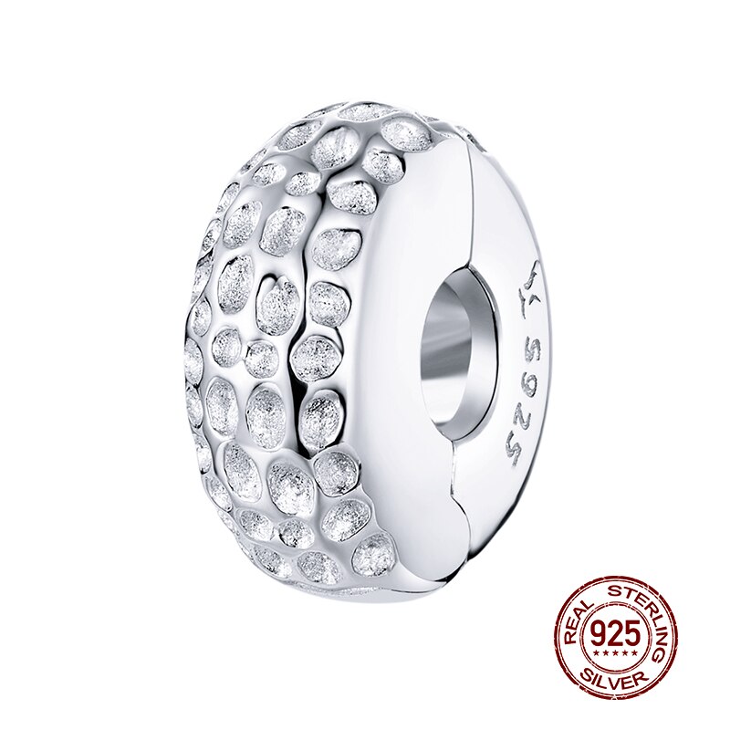 Echte 100% 925 Sterling Silver Shining Elegantie Clip Charm Met Clear Cz Fit Originele Wst Armband Hanger Authentieke Sieraden: CQC1490