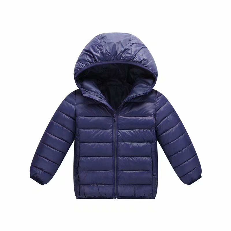 Inverno das crianças jaquetas de outono para meninas adolescentes inverno quente bebê parkas para meninos grosso longo casaco com capuz outerwear: blue / 100 80-90cm