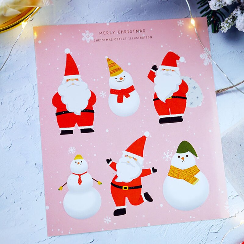 60 Stks/set Kerst Thema Serie Kerstman Seal Sticker Sticker