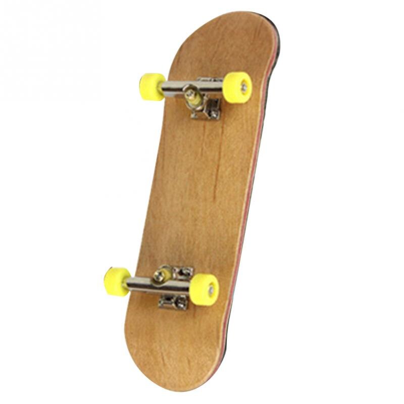 Holz Griffbrett Professionelle Finger Skateboard Holz Grundlegende Fingerboars Mit Lagerbier Rad Schaum Band einstellen Finger Skateboards: Gelb