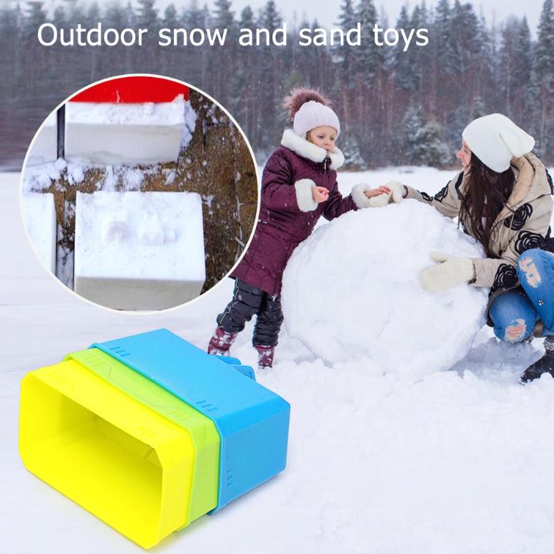 Kinderen Winter Kasteel Baksteen Maker Mould Tool Outdoor Sporting Plastic Sneeuw Zand Mold Kinderen Kinderen Spelen Zand Speelgoed