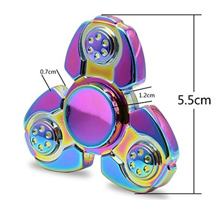 Zinc Alloy Hand Fidget Spinner Fingertip Gyro EDC Finger Spinner For Autism and ADHD Anxiety Stress Peacock Lotus Magic Eye: Style 10