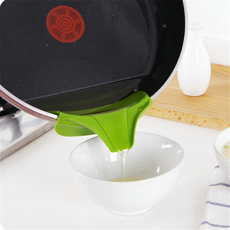 Bec verseur antidérapant en Silicone, Pour la cuisine, sans déversement, Pour casseroles, bols et bocaux