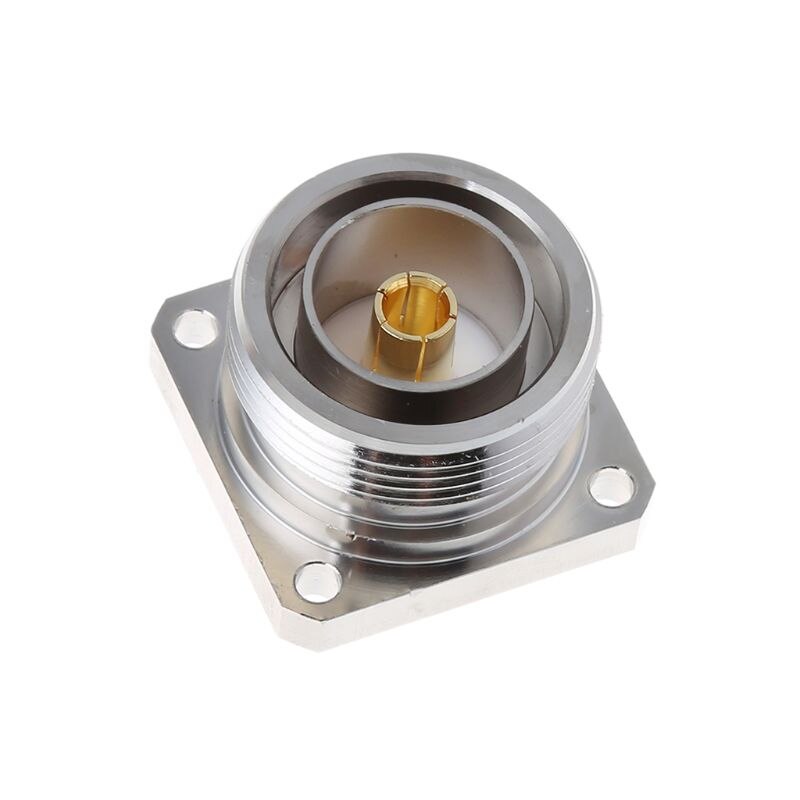 L29 7/16 Din Female Jack Center Connector With 4 Holes Flange Deck Solder Cup RF Coax Adapter