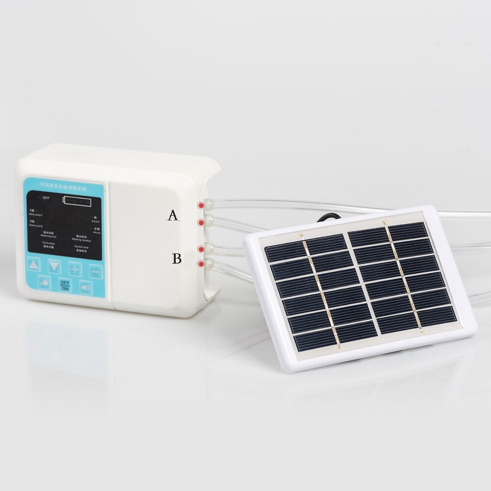 Solar Power Dual Pump Timing Garden Automatic Irrigation System Watering Device intelligent operation of device can cooperate