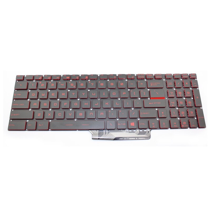 ! Teclado para ordenador portátil con cristales RGB y retroiluminación, teclado colorido para MSI GT62 GE62 GE72 GS60 GS70 GL62 GL72 GP62 GT72S GP72 GL63 US: Red RGB Keyboard