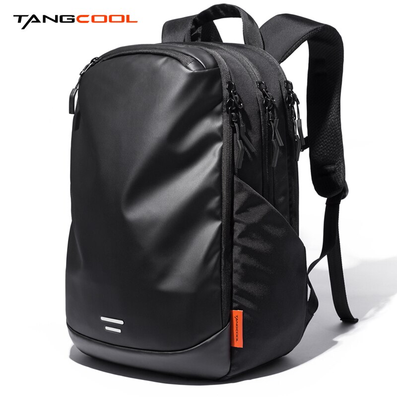 Tangcool computador portátil mochila homem 15.6 polegada escritório trabalho homem mochila unisex preto multifuncional mochila de viagem: Default Title