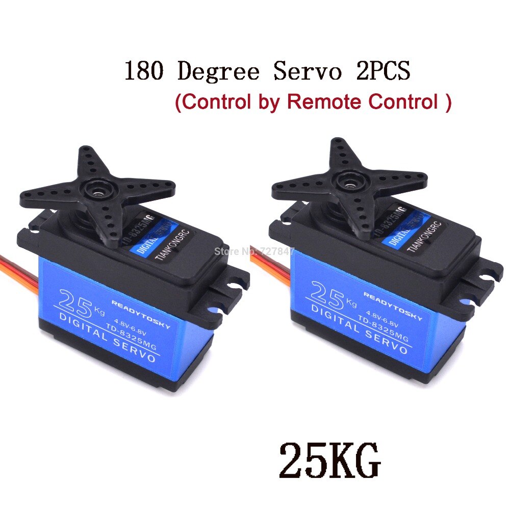 20kg TD8120MG / 25kg TD8325MG Hohe Drehmoment Kernlosen Motor- Servo Wasserdichte Digital 180 Grad Servo Kontrolle durch Fernbedienung Kontrolle: 2Stck 25KG SERVO