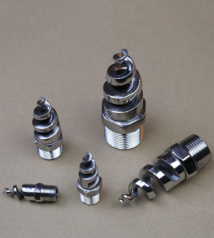 1PCS Faucet Nozzle Steel Spiral Nozzle Acid and Alkali Resistant Anti-Corrosion Desulfurization Denitration Cleaning Spiral