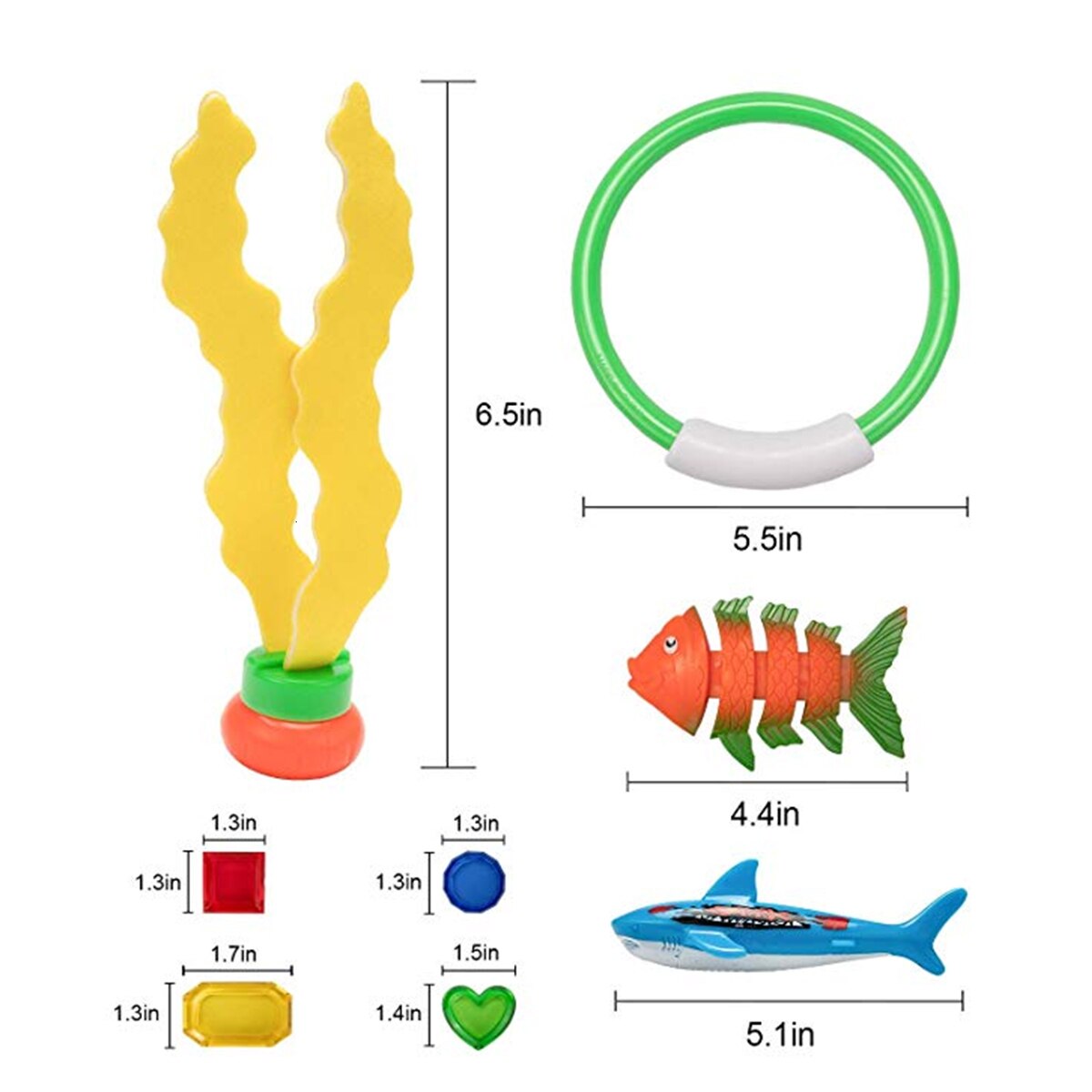 Summer Playing Swimming Pool Toys Underwater Throwing Diving Fish Sticks Beach Toy Water Sports Game Toy For Children Rings