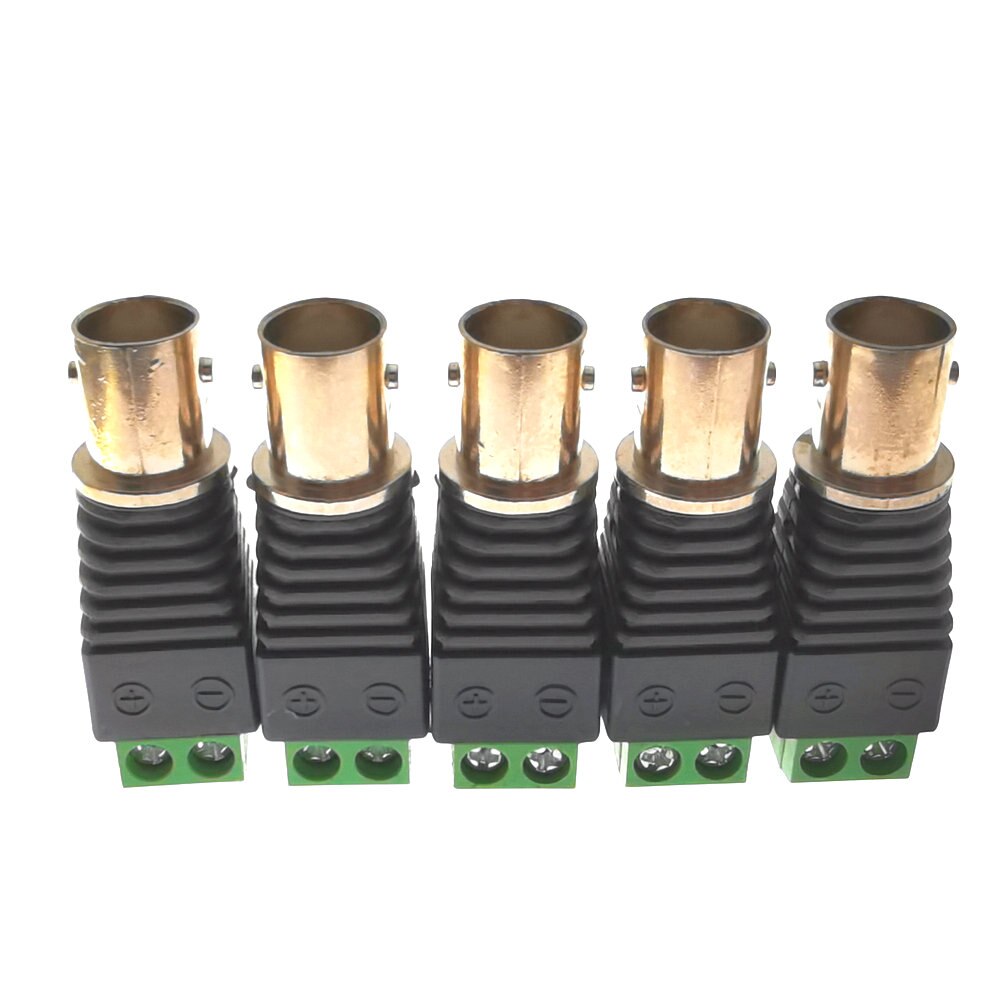 2 Pcs Bnc Naar Schroefkroonstenen Voor Ahd Camera Cvi Camera Tvi Camera Cctv Camera Coaxiale/Cat5/Cat6 Kabels