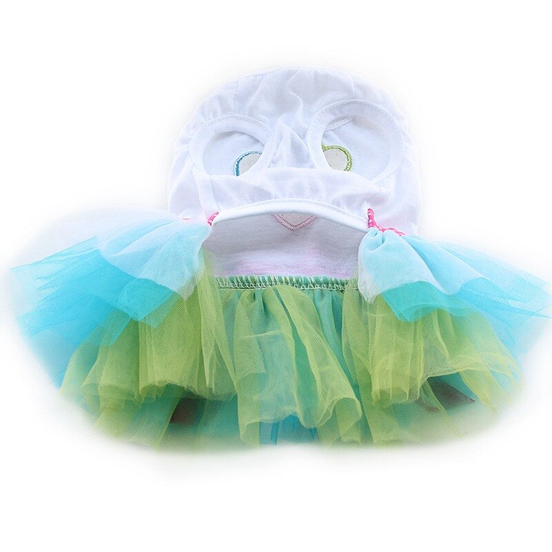 Cute Puppy's Cotton Princess Dress Comfortable Lovely Dog Pets Dress Print Dog Cat Skirt Pink Blue Lace Dress Pet Clothes XS-2XL: Blue / L