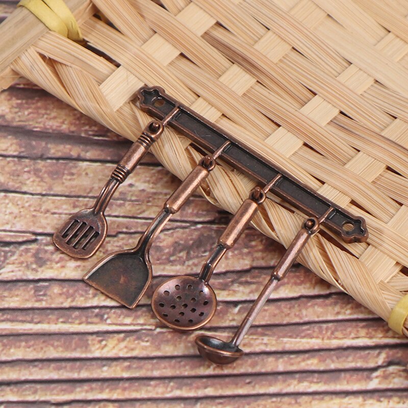 1/12 Puppenhaus Miniatur Zubehör Mini Schaufel Suppe Löffel Lagerung Halter Simulation Möbel Küche Utensilien Für Dekoration