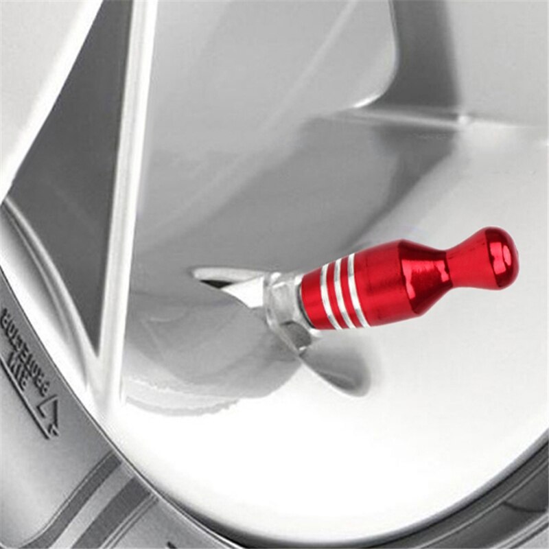4 stk aluminium bullet bil lastebil deksel bowling dekk felg ventil hjulstamme caps bil-styling dekk cap
