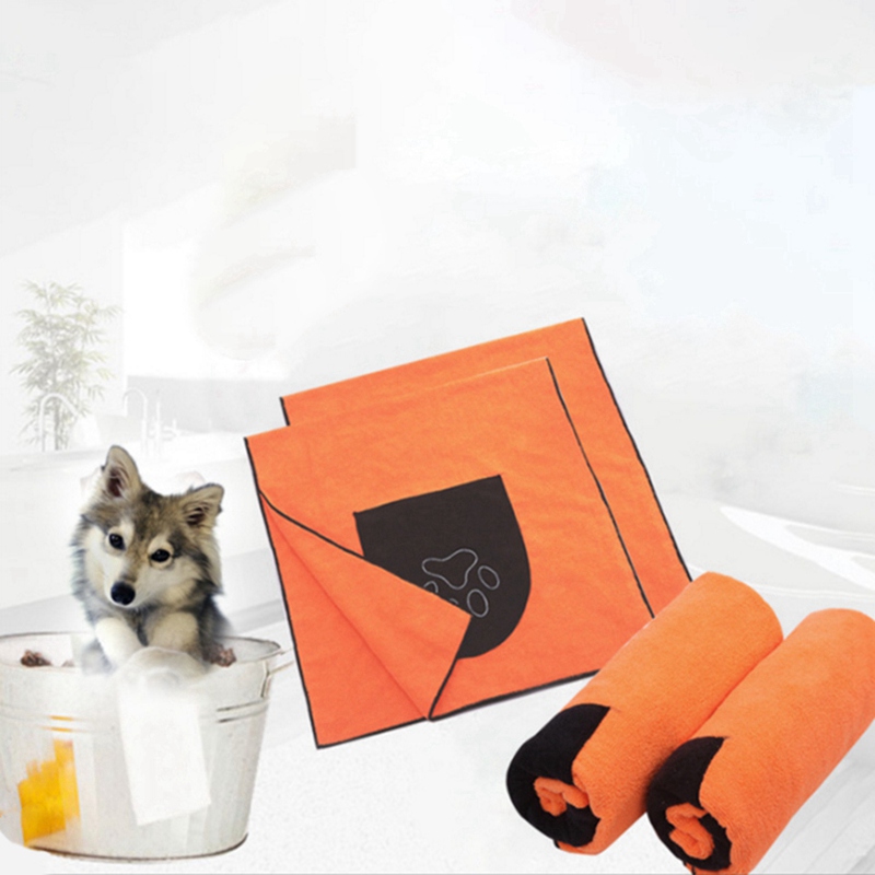 Huisdieren Honden Badhanddoeken Sneldrogend Super Absorberende Douche Handdoek Met 2 Zakken Voor Kleine Medium Grote Honden 50*100 Cm