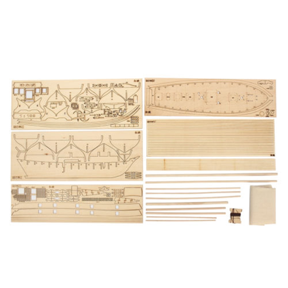 1:100 schaal mini houten zeilboot schip kit boot speelgoed diy model decoratie uitstekend decoratief item