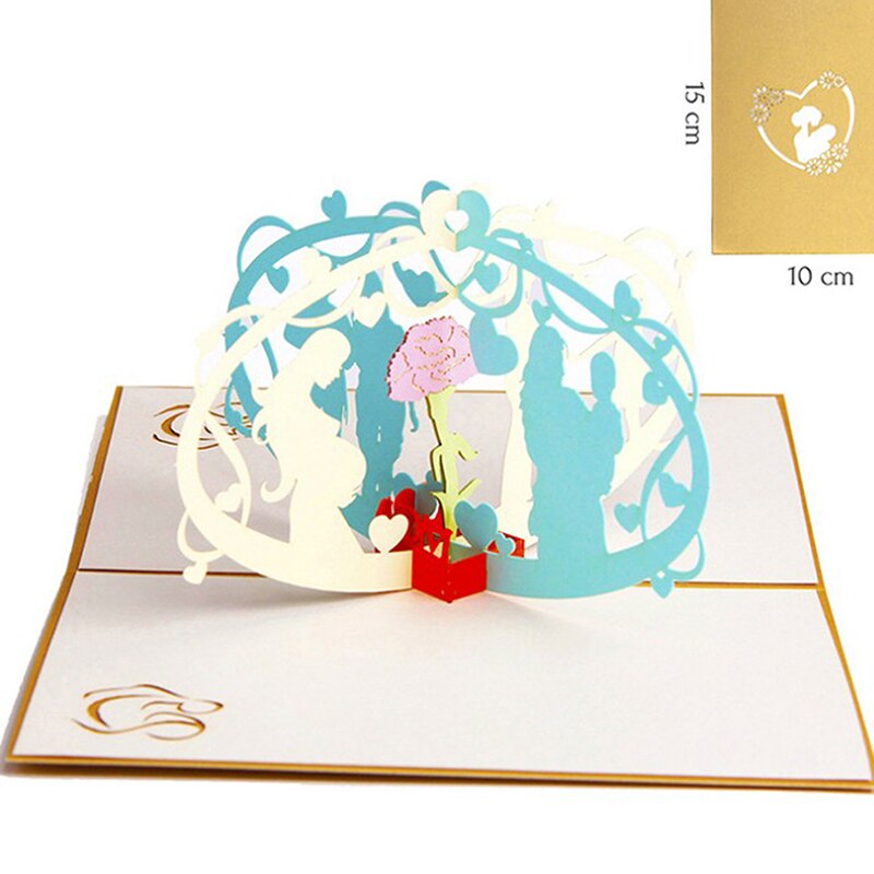 3D Mother's Day Pop Up Cards Flowers Card Thank You Greeting Card Mom
