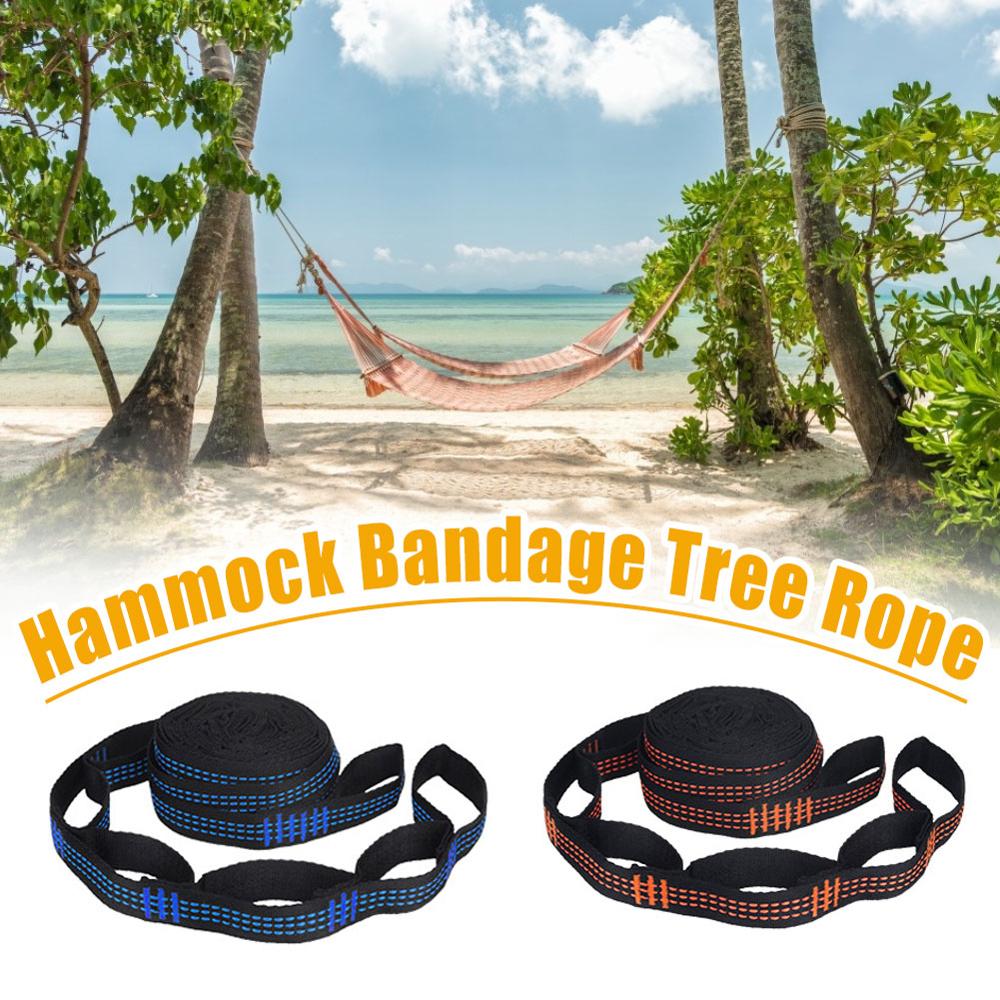 2Pc Outdoor Hangmat Boom Band Boom Tie Touw Hoge Dragende Verstelbare Opknoping Bandjes Klimmen Touw Antenne Yoga hangmat Bel
