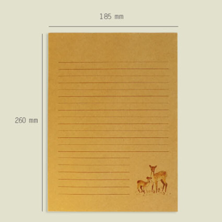 10 paquets/lot belle wapiti vintage style chinois dessin animé Animal kraft papier lettre Message carte lettre stationnaire