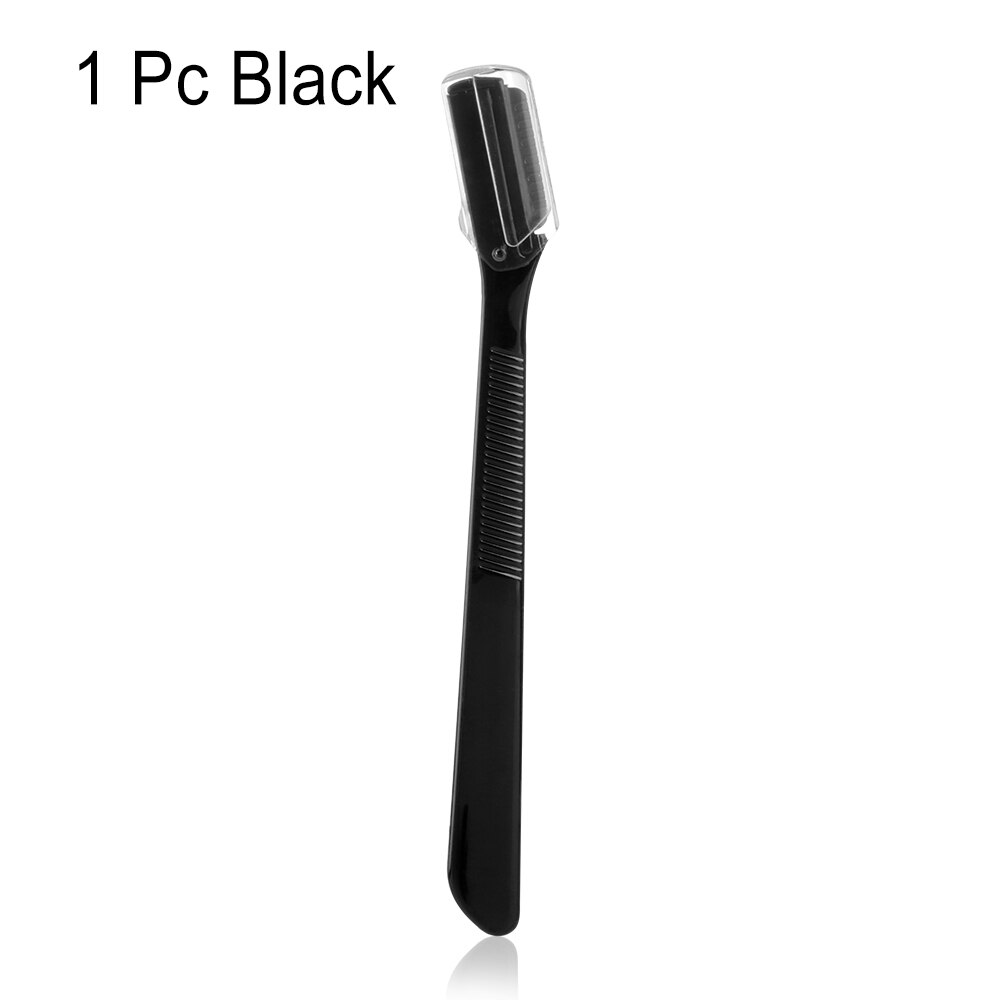 1/2/3 stk dame øjenbryn shaver sikkert klinge rustfrit stål mini øjenbryn barberkniv læbe øjenbryn hårfjerner trimmer skønhedsværktøj: 1pc sorte