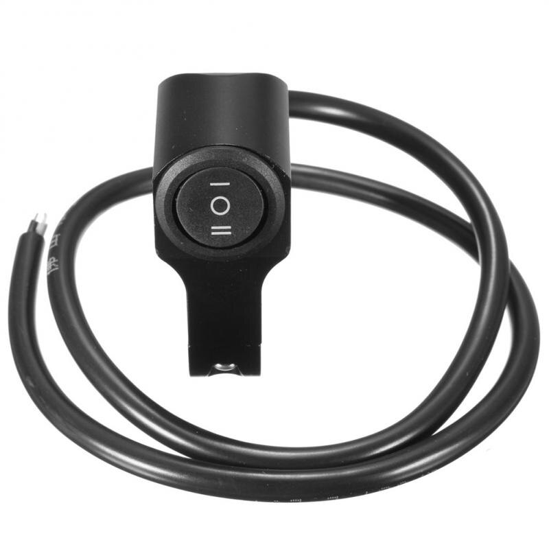 12V Aluminum Alloy Motorcycle Handlebar Switch Modified Handlebar Three-position Waterproof Switch Fog Spotlight Switch Tested: 01