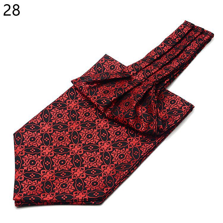 Mannen Vintage Polka Dot Wedding Formele Das Ascot Zelf Britse Stijl Gentleman Polyester Zijde Paisley Das Pak Bruiloft: 28