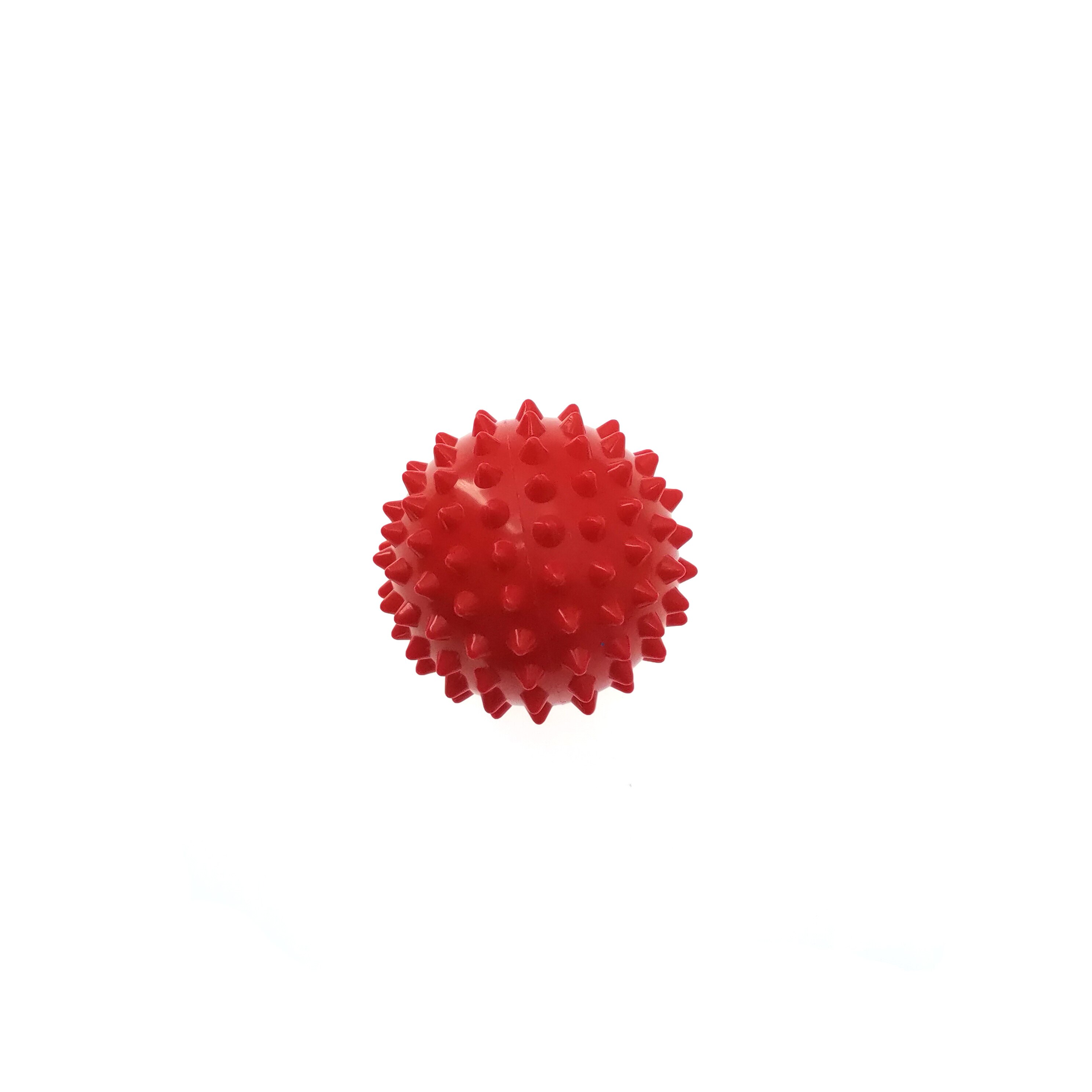Holdbar pvc spiky massage bold udløser punkt sport fitness hånd fod smertelindring plantar fasciitis reliever pindsvin 7cm bolde: Rød