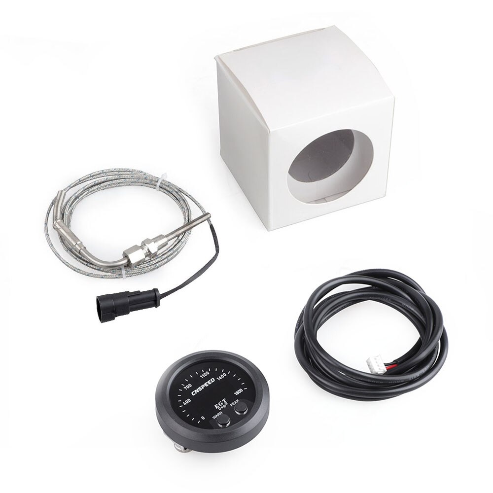 52mm/2 zoll 0-1800F Digitale Abgas Temperatur Egt Gauge Mit Sensor Elektronische Abgas Temp Meter Ultra-Dünne Runde
