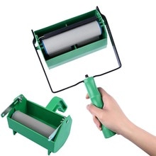 Rodillo de pintura de plástico portátil, herramientas de decoración de pared, DIY