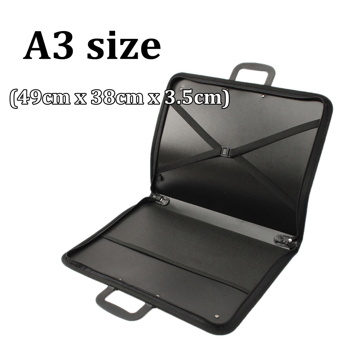 1pcs A2 A3 Vinyl Artist Portfolio Drawing Painting Storage File Folder Plastic Document Carry Case for Art Set Supplies: a3