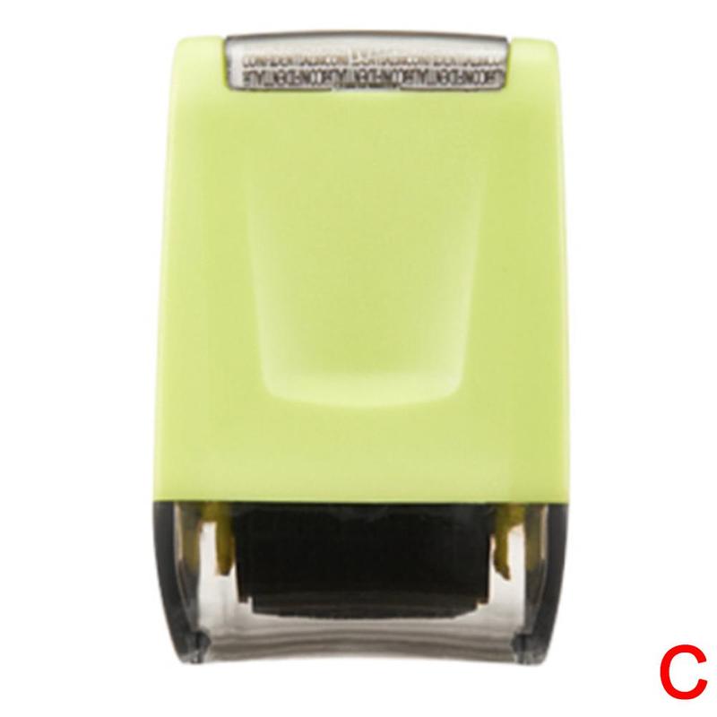 Anti-Counterfeiting Hidden ID Roller Identity Anti-Theft Protection Stamp Privacy Data Garbled Self-Ink Stamp Confidential Smear: C