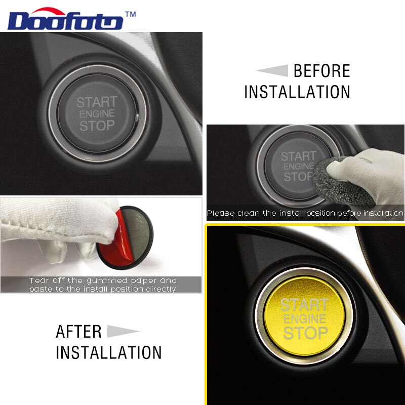 Doofo-pegatinas de para coche, carcasa de botón de arranque del motor para Alfa Romeo Giulietta Stelvio 159 Giulia, accesorios para coche
