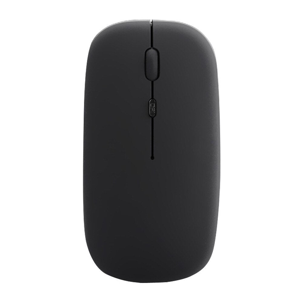 Wireless Mouse Computer 1200dpi 2.4 G Rechargeable Gaming Mouse Optical Usb Silent Button Ultra Thin Wireless Mouse For Laptop: BLACK 