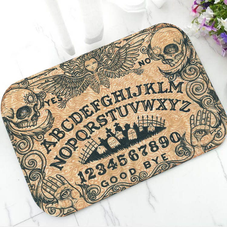 Funny Ouija Board Spirit Board Door Mat for Bathroom Kitchen Classic Spirit Talking Board Entry Floor Doormat Rug Carpet Decor: C / 50cmx80cm