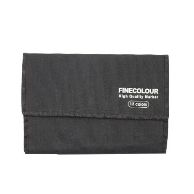 Finecolour Marker stift Lagerung Tasche Multifunktions Falten Kuli Tasche Große Kapazität Marker Stift Vorhang Kunst Liefert schwarz: 12 Kuli Packungen