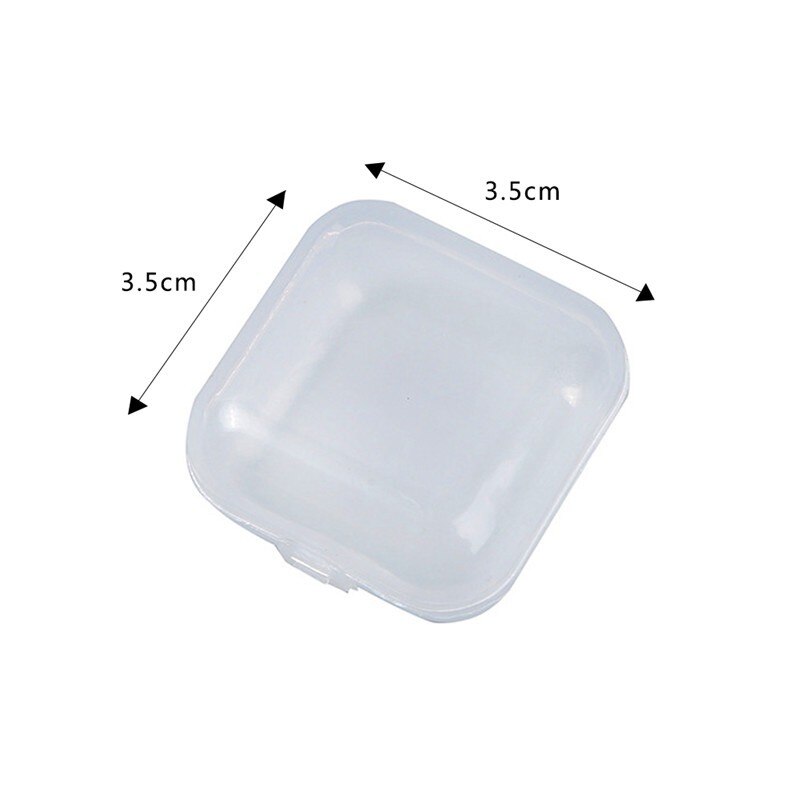 3-20Pcs Small Boxes Square Transparent Plastic Box Jewelry Storage Case Finishing Container Packaging Storage Box for Earrings