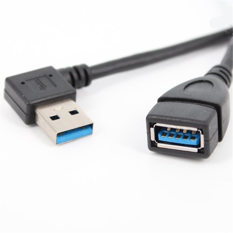 20cm USB 3.0 Right / Left / Up / Down Angle 90 Degree Extension Cable Male To Female Adapter Cord USB Cables