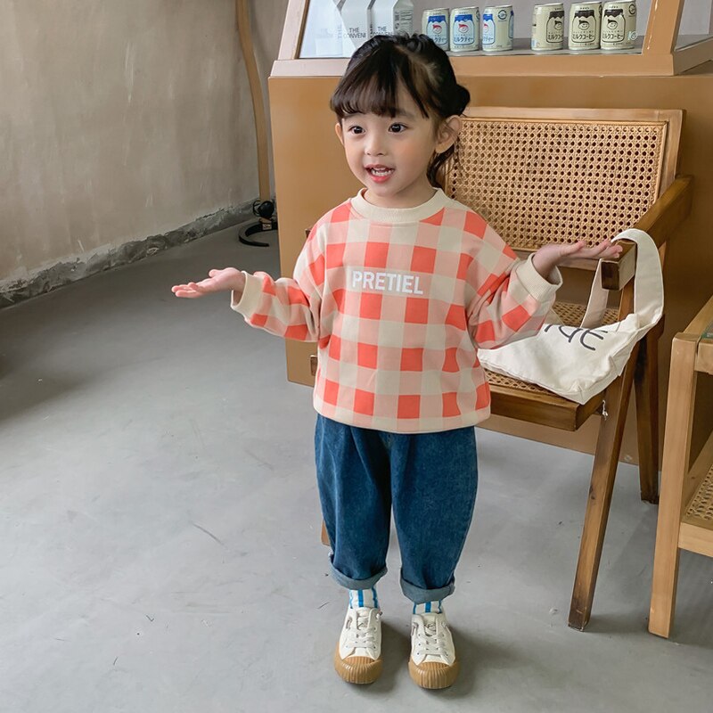 2021 nuovi pantaloni coreani delle ragazze di stile coreano della primavera pantaloni larghi dei bambini