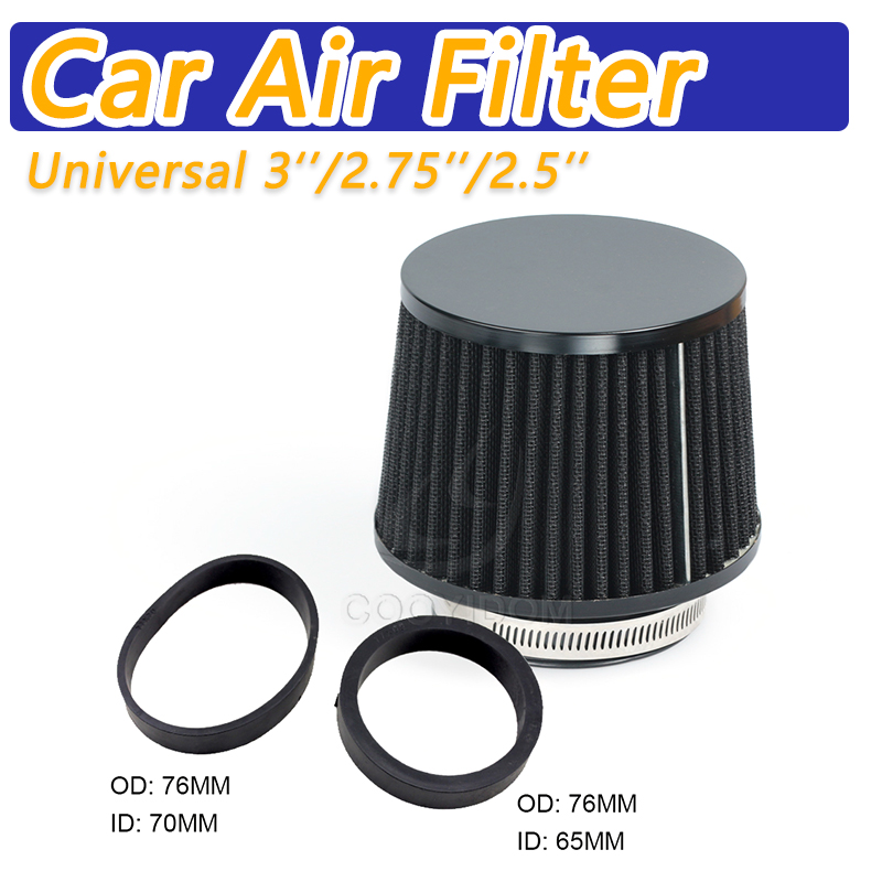 Universal Air Filter Auto Prestaties High Flow Air Filters Voor Koude Lucht Intake 3Inch 2.75Inch 2.5Inch Zwart accessoires Filtre