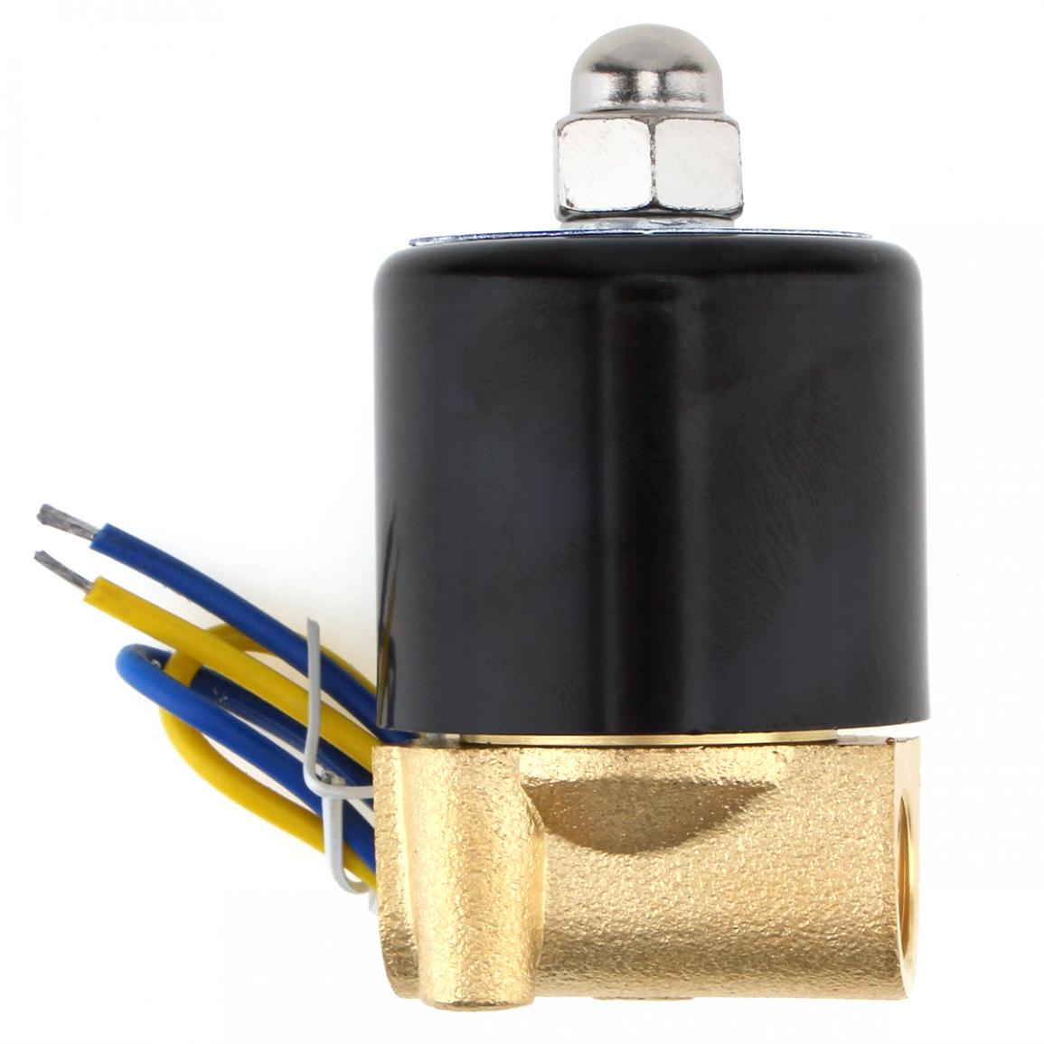 Magnetventil  dc 12v 1/4 " npt n/c messing normalt lukket elektrisk ventil til vandolie luft diesel-gas brændstoffer