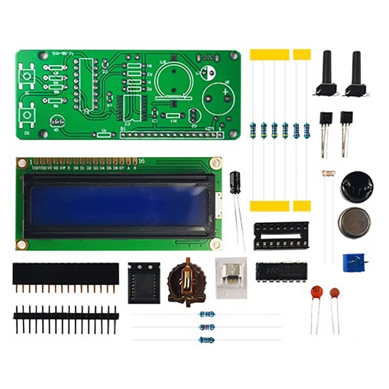 Kit de calendrier perpétuel LCD DS3231, réveil, affichage de la température, bricolage, pratique du soudage électronique, pièces amples