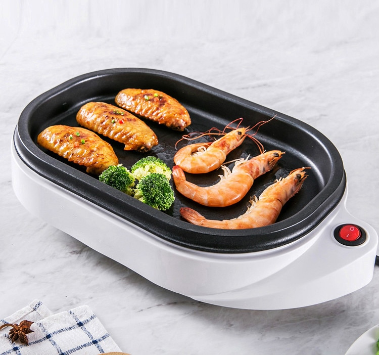 220V 650w Mini Barbecue dish Electric Grill oven Teppanyaki electric bbq grill Non-stick coating Aluminum alloy baking tray