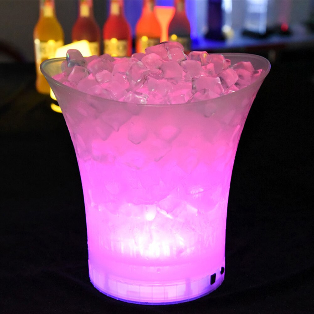 LED 5L Waterproof Plastic Ice Bucket 6 Color Bars ... – Grandado